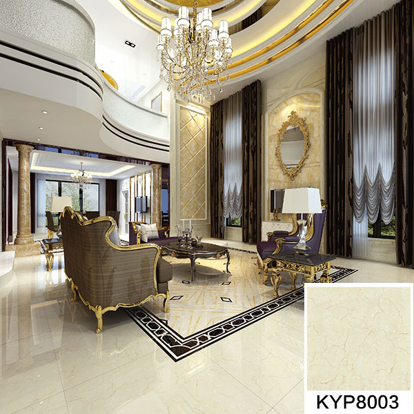 金艾陶大理石瓷磚:金線莎安娜KYP8003 鋪貼效果