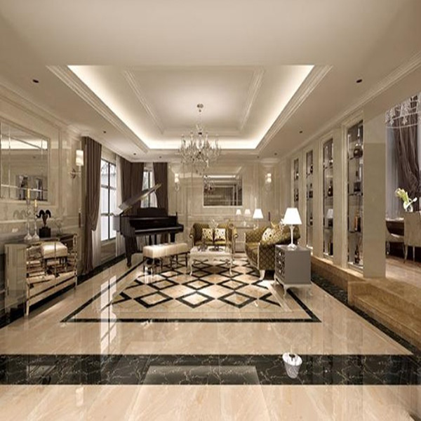 03金艾陶大理石瓷磚：黑金花KYB8017空間鋪貼效果圖