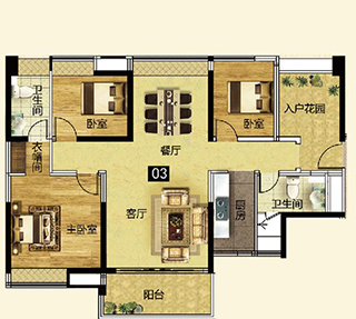 金艾陶家裝：佛山燈湖華府133㎡現代簡約裝修效果鑒賞