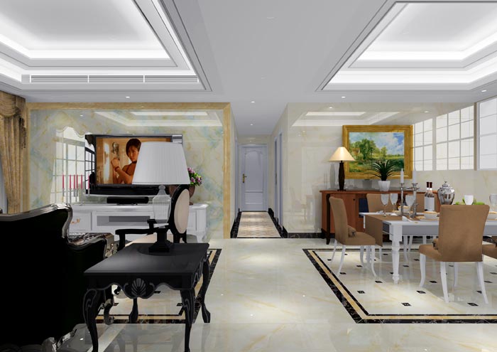 金艾陶家裝：佛山恒寶御龍灣128㎡的歐式風格裝修鑒賞