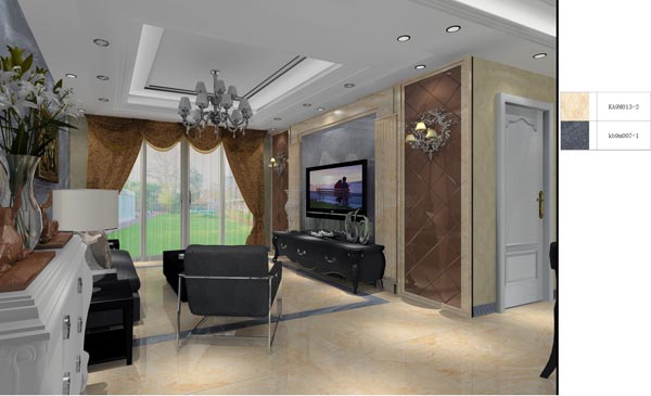 金艾陶家裝：井岡山和諧家園安置小區130㎡歐式風格裝修鑒賞