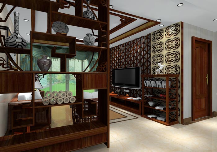 金艾陶家裝：井岡山和諧家園安置小區(qū)130㎡中式風(fēng)格裝修鑒賞