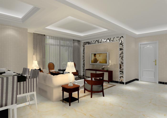 金艾陶家裝:佛山佛山容桂頤澳花園90㎡的簡歐風格裝修鑒賞