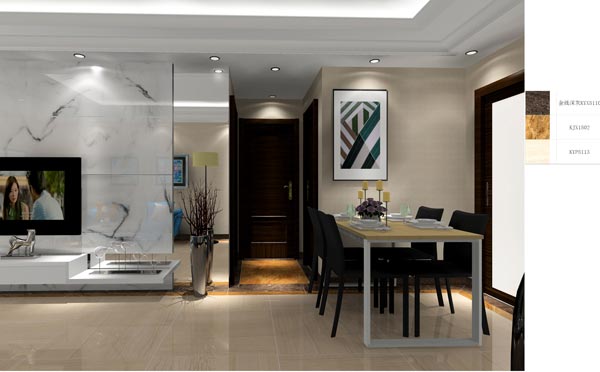 金艾陶家裝：成都時代錦繡59㎡的現代風格裝修鑒賞