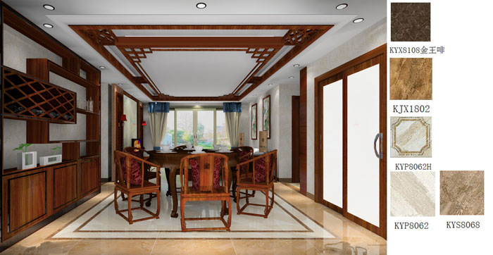 金艾陶家裝：佛山禪城怡翠晉盛花園133㎡的中式風格裝修鑒賞